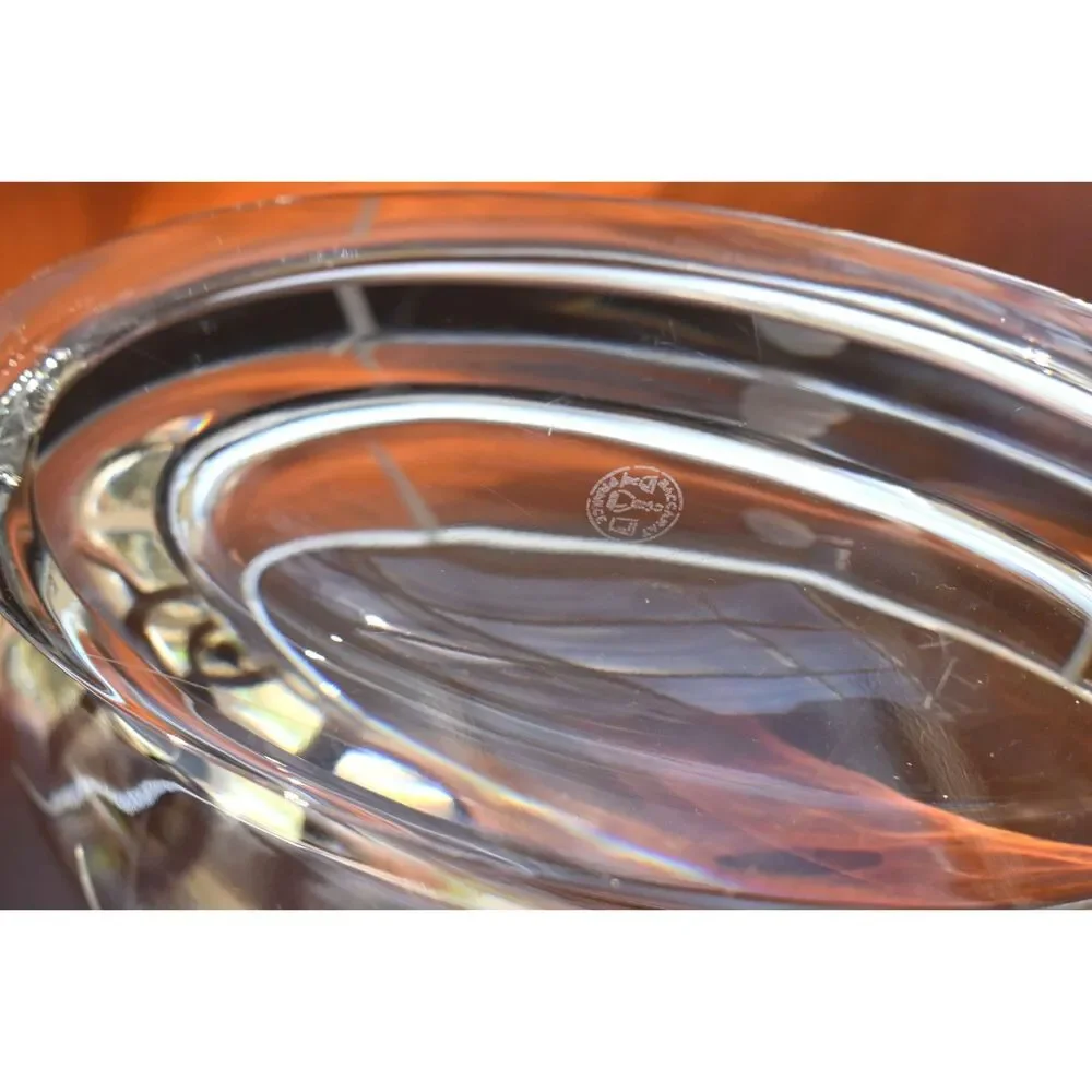 Vintage Baccarat Tranquility Oval Art Glass Crystal Bowl – Made in France